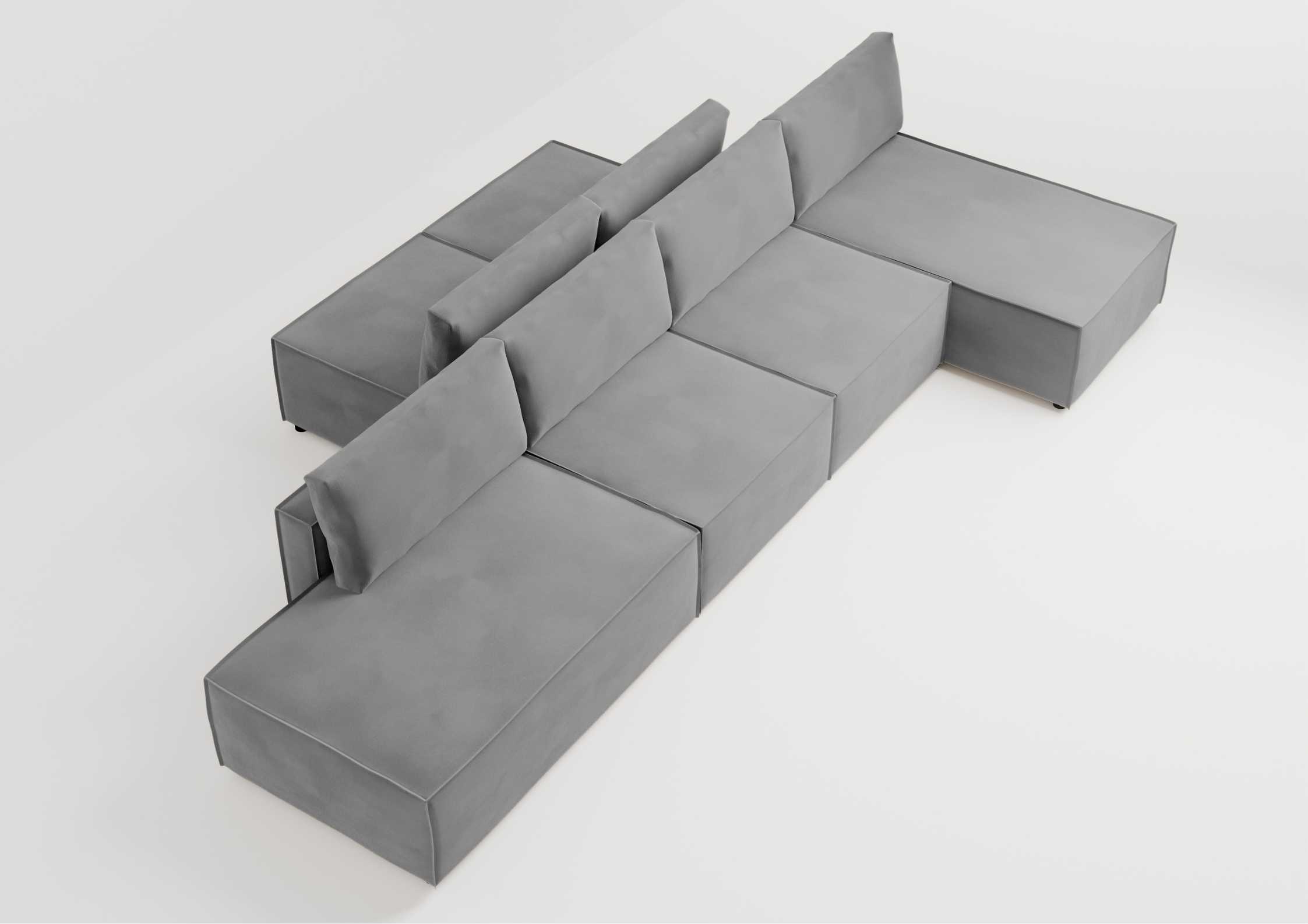 Szary narożnik obustronny ZAKURA